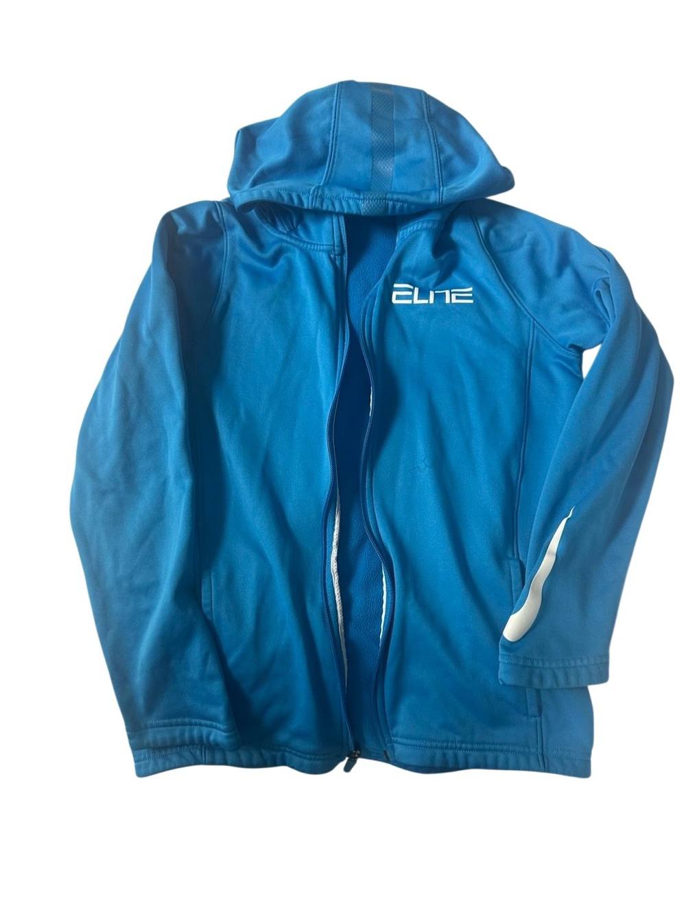 Nike Blue Kids' Hooded Zip Jacket with White Accent - Picture 1 of 3